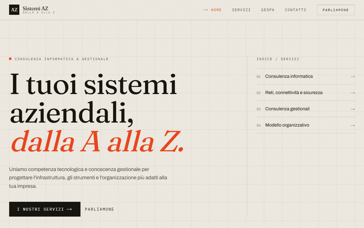Anteprima di Sistemi AZ
